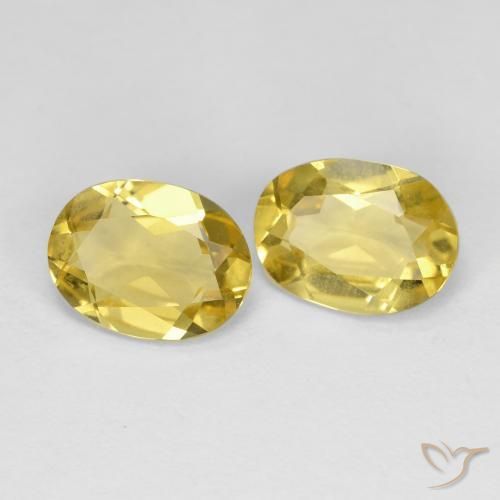 Pedras preciosas de Berilo Amarelo Dijon natural de 2.13 ct, oval, VVS-VS