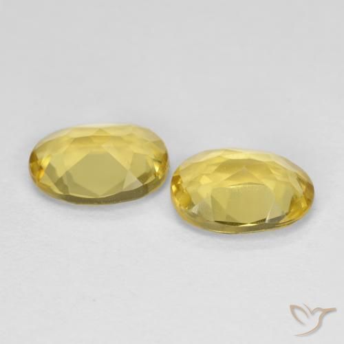 Pedras preciosas de Berilo Amarelo Dijon natural de 2.13 ct, oval, VVS-VS