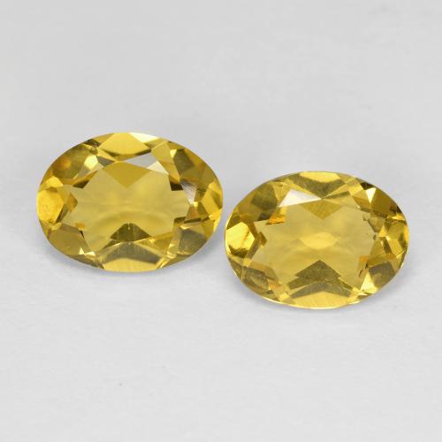 Pedras preciosas de Berilo Mel amarelo natural de 2.18 ct, Corte Oval, VVS-VS
