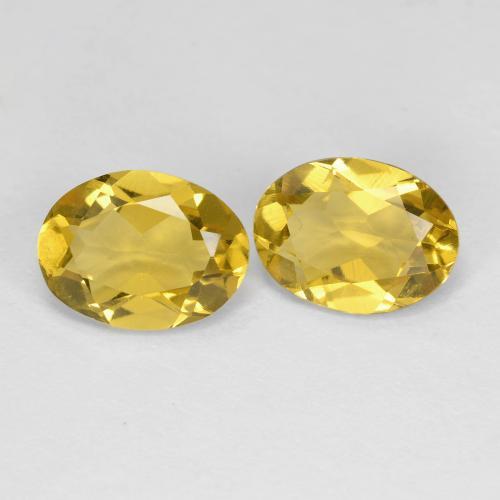 Pedras preciosas de Berilo Mel amarelo natural de 2.18 ct, Corte Oval, VVS-VS