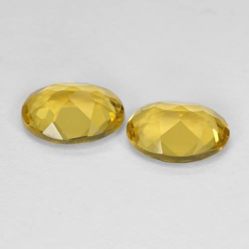 Pedras preciosas de Berilo Mel amarelo natural de 2.18 ct, Corte Oval, VVS-VS