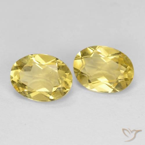 Pedras preciosas de Berilo Amarelo Dijon natural de 2.38 ct, oval, VS