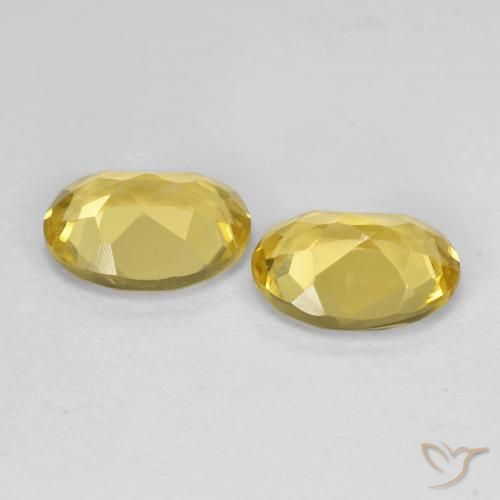 Pedras preciosas de Berilo Amarelo Dijon natural de 2.32 ct, oval, VVS-VS