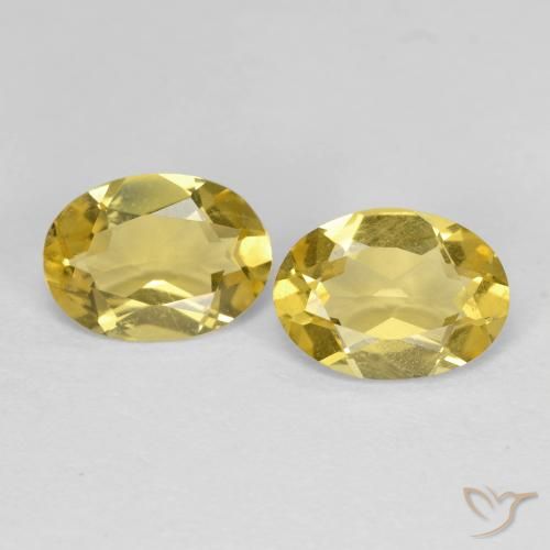 1.89ctw Natural amarelo médio Berilo, oval, VVS-VS