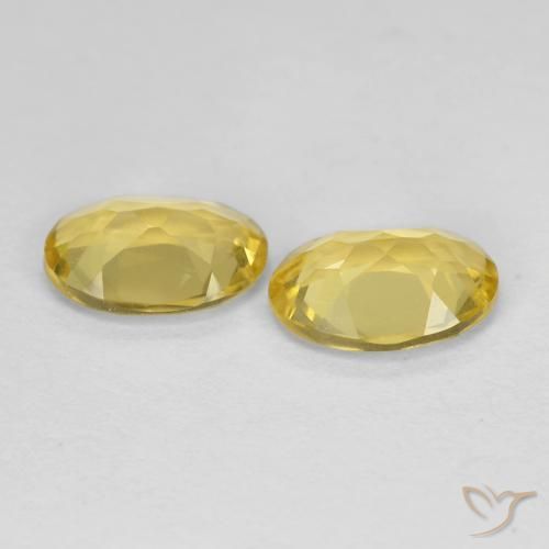 Pedras preciosas de Berilo amarelo médio natural de 1.89 ct, oval, VVS-VS