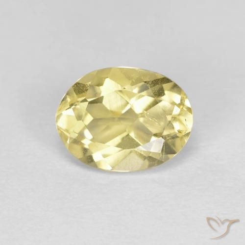 1.27ct Natural Luz amarela Berilo, oval, VVS-VS
