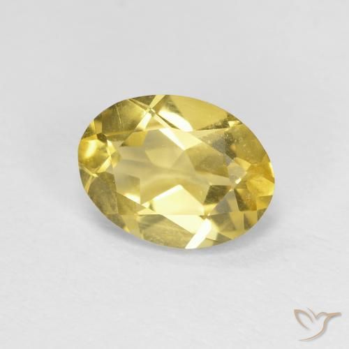 Berilo Amarelo claro médio Natural 1.21ct, oval, VVS-VS