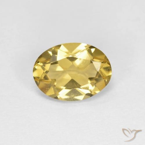 0.95ct Natural amarelo real Berilo, oval, VVS-VS