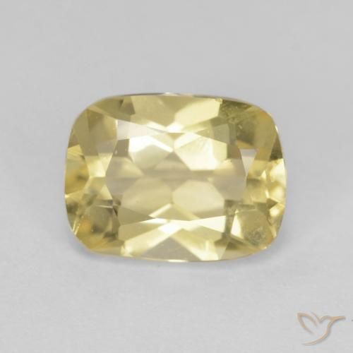 1.32ct Natural amarelo médio Berilo, Almofada, VVS