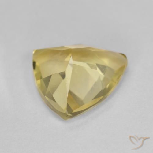 Berilo amarelo quente Natural 1.32ct, Trilhão, VVS-VS