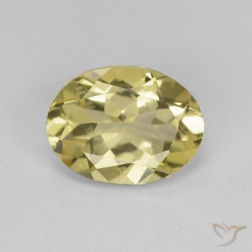 1.58ct Natural amarelo médio Berilo, oval, VS