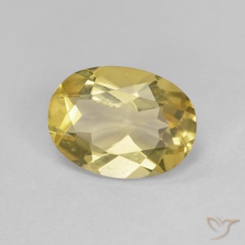 Berilo Luz amarela Natural 1.52ct, oval, VS