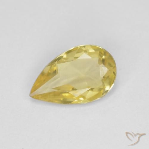 0.59ct Natural Amarelo claro mel Berilo, Formato de pêra, VS