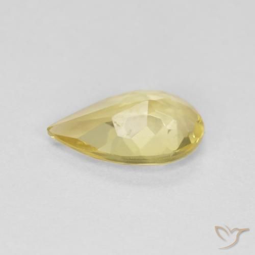 Berilo Amarelo claro mel Natural 0.59ct, Formato de pêra, VS