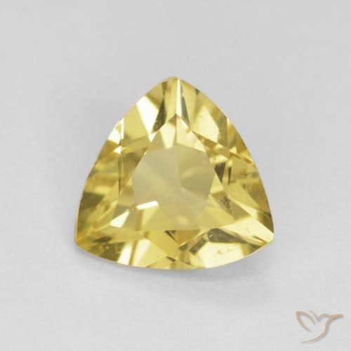 0.96ct Natural Amarelo Dijon Berilo, Trilhão, VS