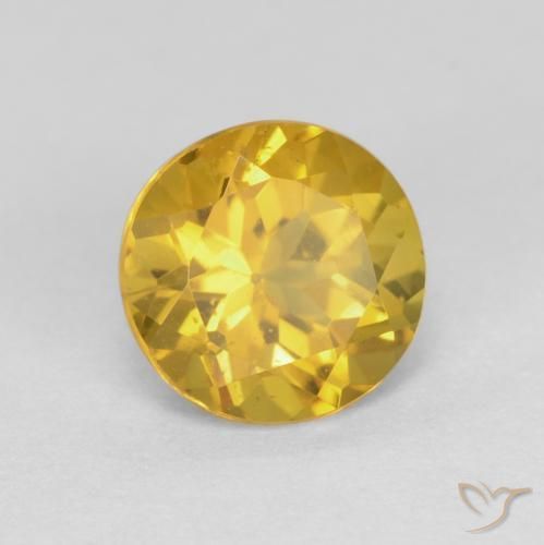 Berilo Amarelo escuro Natural 1.41ct, Redondo, VS