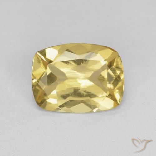 1.69ct Natural Luz Dourada Berilo, Almofada, VS