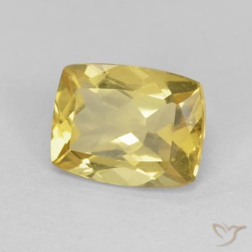 Berilo Amarelo claro mel Natural 1.42ct, Almofada, VS