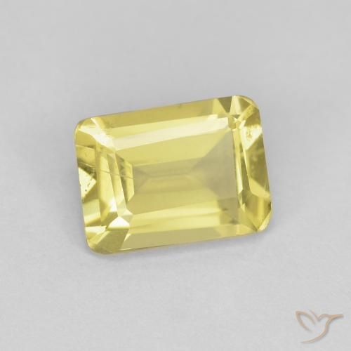 Berilo Amarelo Mel Muito Claro Natural 0.94ct, Corte Octógono / Esmeralda, VS