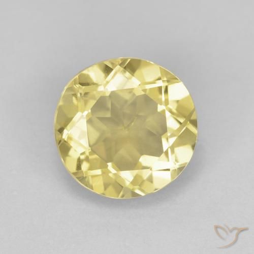 1.38ct Natural Amarelo Terroso Berilo, Redondo, VS