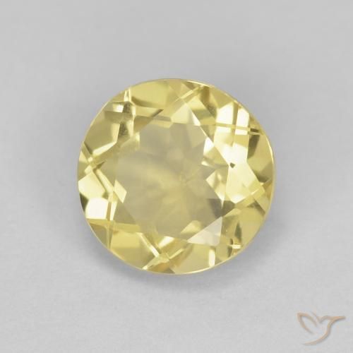 Berilo Amarelo Terroso Natural 1.38ct, Redondo, VS