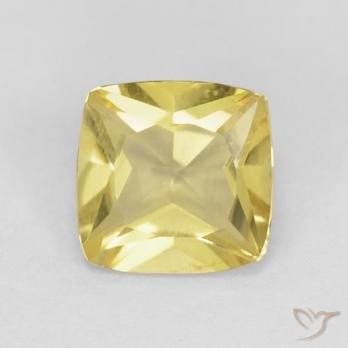 0.91ct Natural Amarelo Terroso Berilo, Almofada, VS
