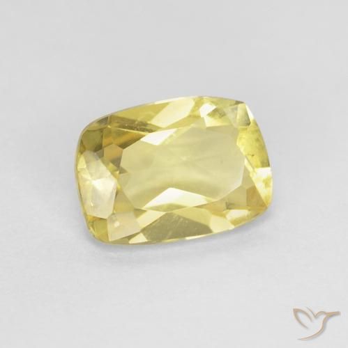 Berilo amarelo natural 0,75ct, almofada cortada, VS