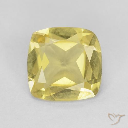 0.65ct Natural Luz amarela Berilo, Almofada, VS