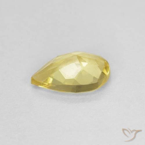 Berilo Amarelo claro mel Natural 0.50ct, Formato de pêra, VS