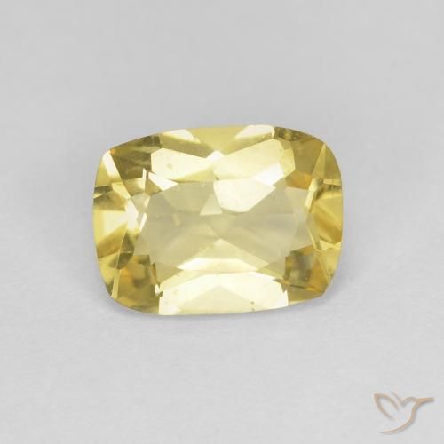 Berilo Amarelo Dourado Claro Natural 1.23ct, Almofada, VS