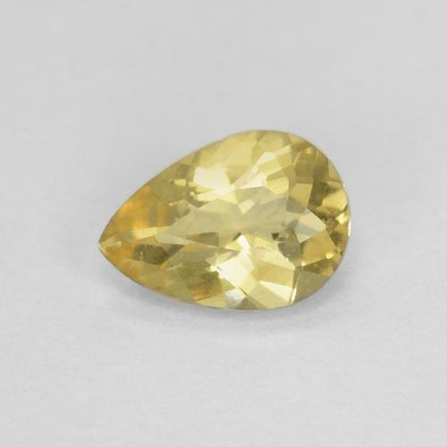 Berilo Amarelo claro mel Natural 0.32ct, Formato de pêra, VS