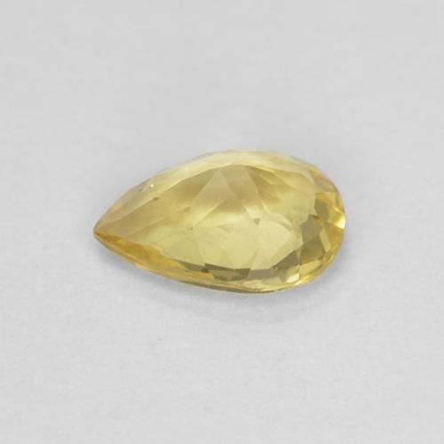 Berilo Amarelo claro mel Natural 0.32ct, Formato de pêra, VS