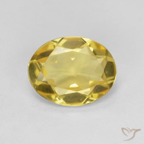 1.55ct Natural amarelo médio Berilo, oval, VS, Photo A
