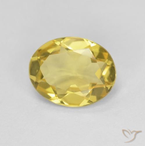Berilo amarelo médio Natural 1.55ct, oval, VS