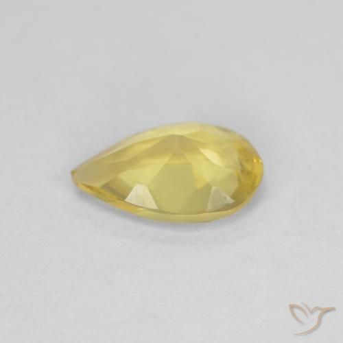 Berilo Amarelo Dourado Claro Natural 0.78ct, Formato de pêra, VVS-VS
