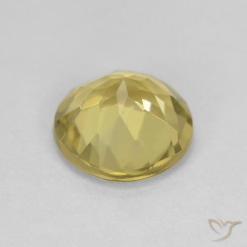 Berilo amarelo médio Natural 1.24ct, Redondo, VVS-VS