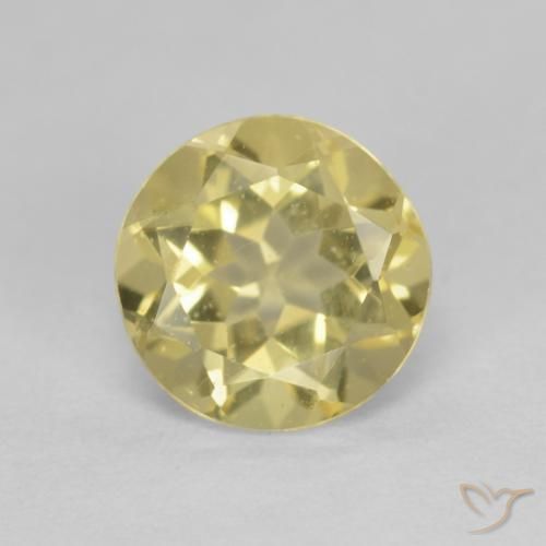 2.06ct Natural Luz Dourada Berilo, Redondo, VVS-VS