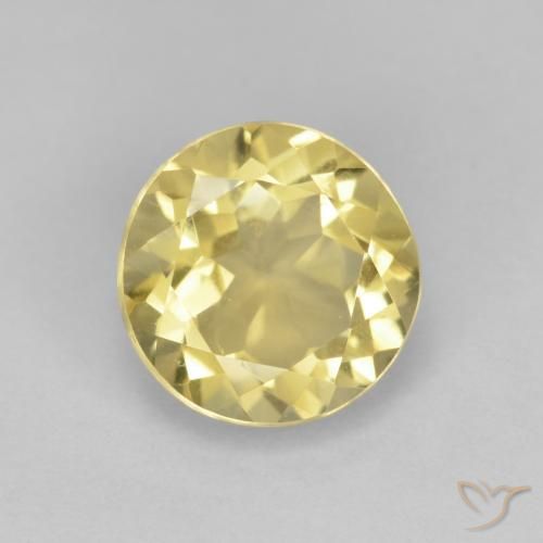 1.98ct Natural Luz amarela Berilo, Redondo, VVS-VS