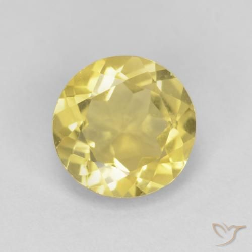 Berilo Luz amarela Natural 1.23ct, Redondo, VVS-VS