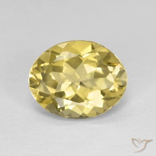 3.00ct Natural Medium Light-Yellow Berilo, oval, VVS
