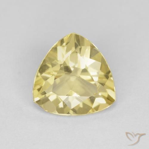 1.47ct Natural Amarelo claro médio Berilo, Trilhão, VVS