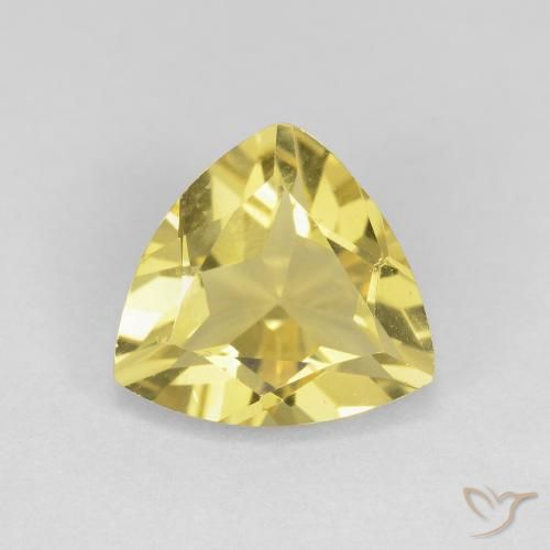 1.41ct Natural Amarelo claro médio Berilo, Trilhão, VVS