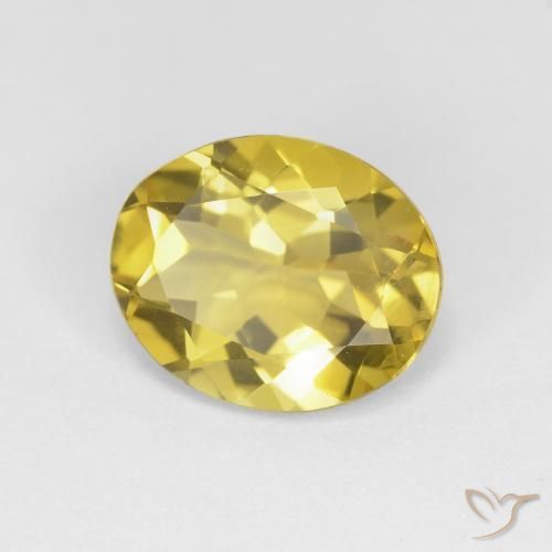 Berilo Amarelo acastanhado Natural 2.78ct, oval, VVS