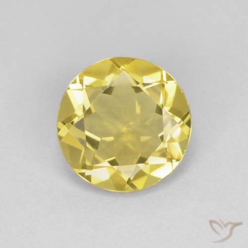 1.48ct Natural Amarelo claro médio Berilo, Redondo, VVS