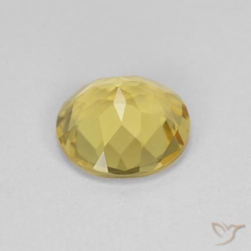 Berilo Amarelo claro médio Natural 1.48ct, Redondo, VVS
