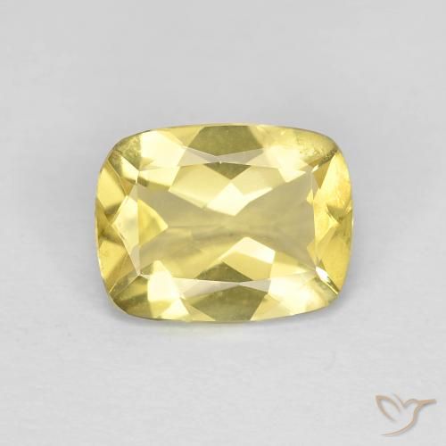 1.62ct Natural Amarelo Toscana Berilo, Almofada, VVS