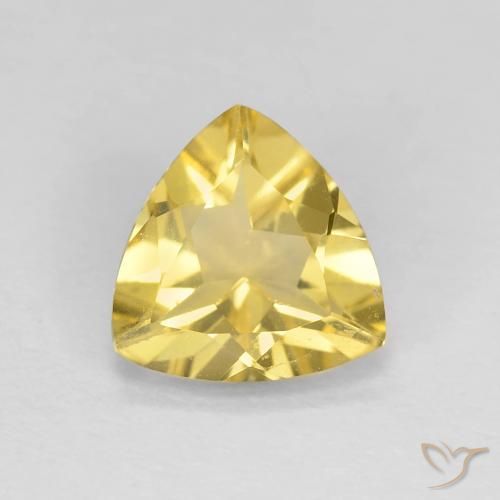 1.28ct Natural Amarelo Toscana Berilo, Trilhão, VVS-VS