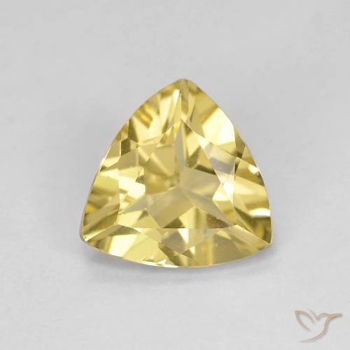 1.28ct Natural Amarelo Toscana Berilo, Trilhão, VVS-VS