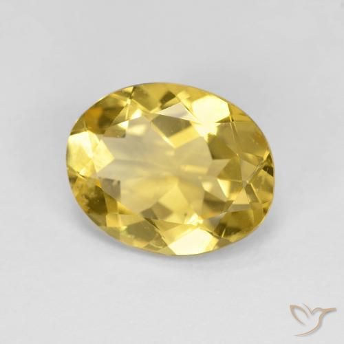 Berilo amarelo médio Natural 2.87ct, oval, VVS-VS