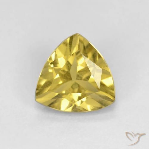 1.08ct Natural amarelo médio Berilo, Trilhão, VVS-VS